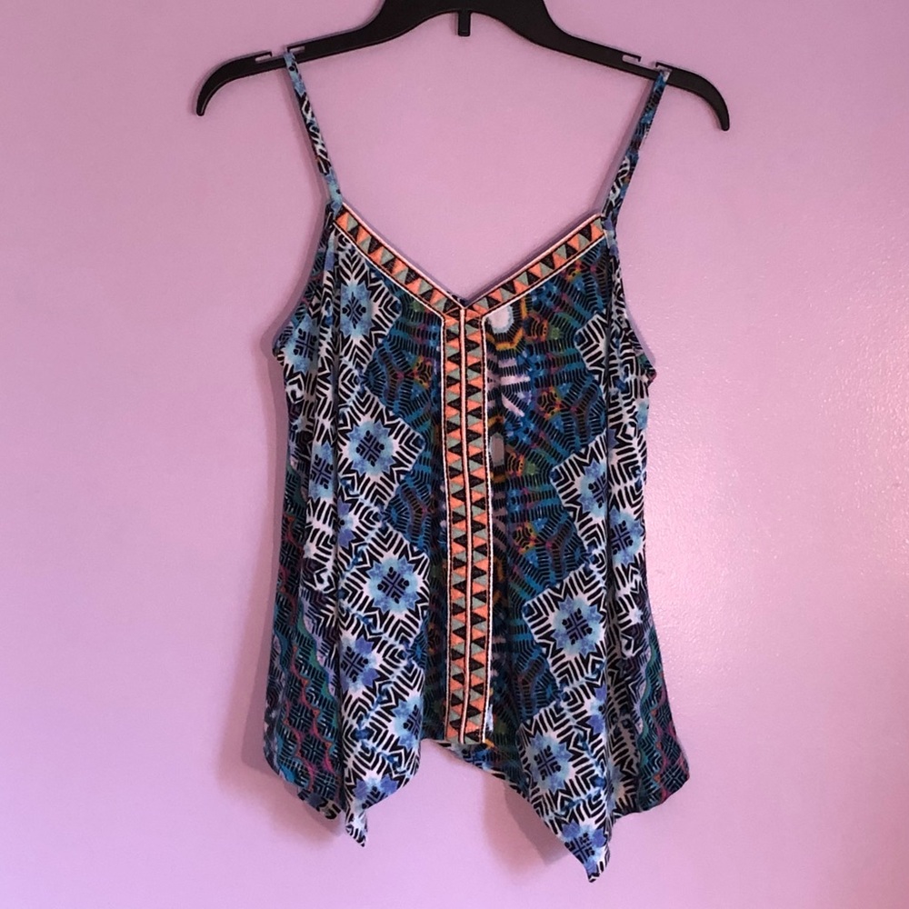 NWOT Colorful Geometric Pattern Tank Top